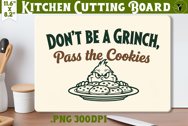 Kitchen Cutting Board | Funny retro Christmas Cutting Board