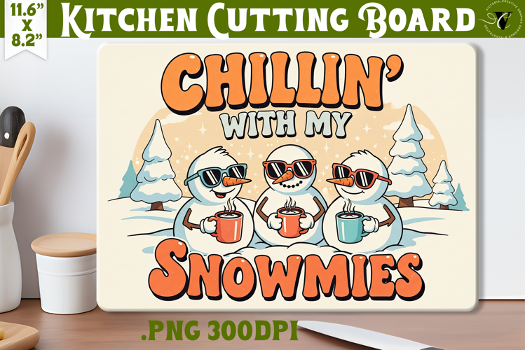 Kitchen Cutting Board | Funny retro Christmas Cutting Board