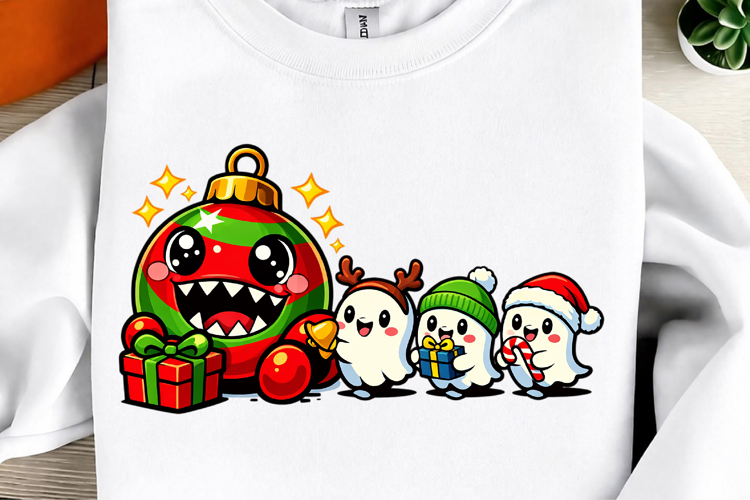 Funny Christmas Ghosts PNG