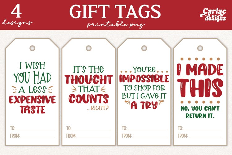 Funny Christmas Gift Tags, Christmas Gift Tags