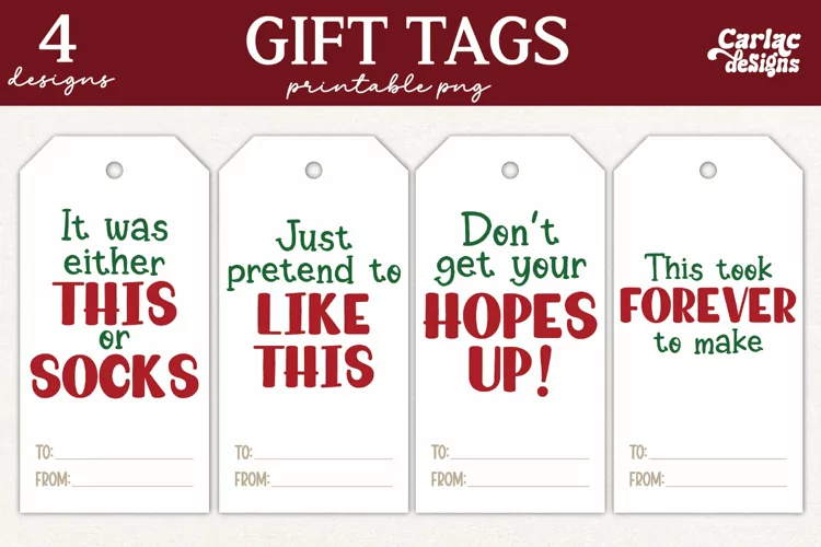 Funny Christmas Gift Tags, Christmas Gift Tags