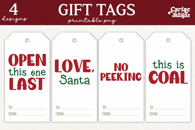 Funny Christmas Gift Tags, Christmas Gift Tags