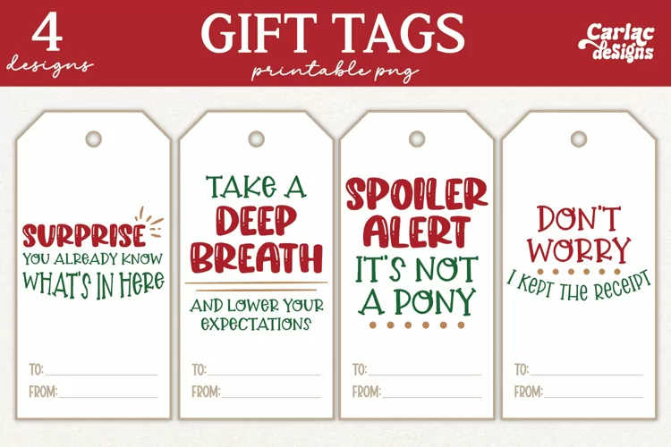 Funny Christmas Gift Tags, Christmas Gift Tags