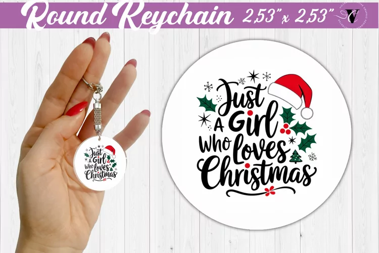 Round Keychain | Christmas Quotes | Xmas