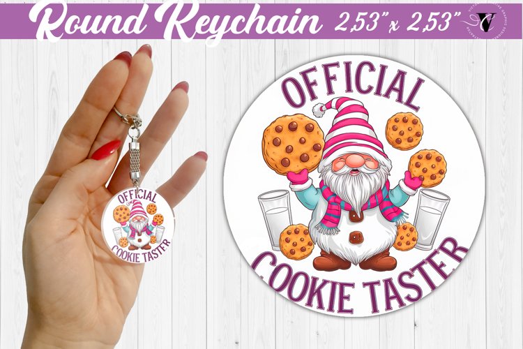 Round Keychain | Christmas | Funny Gnomes