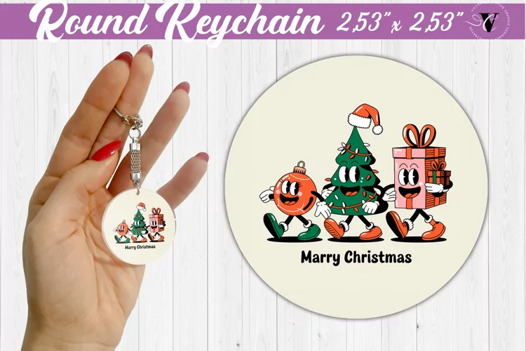 Round Keychain | Christmas | Christmas Characters