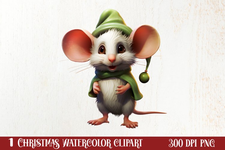 Funny Christmas Mouse Clipart Sublimation, Christmas SVG