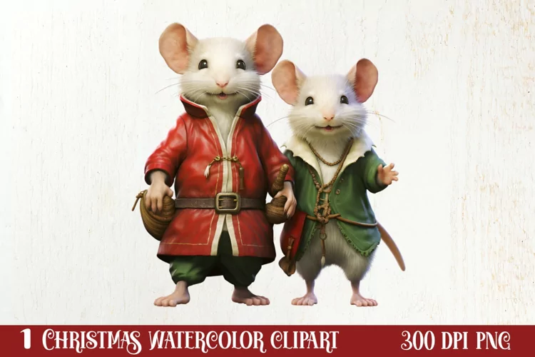 Funny Christmas Mouse Clipart Sublimation, Christmas SVG