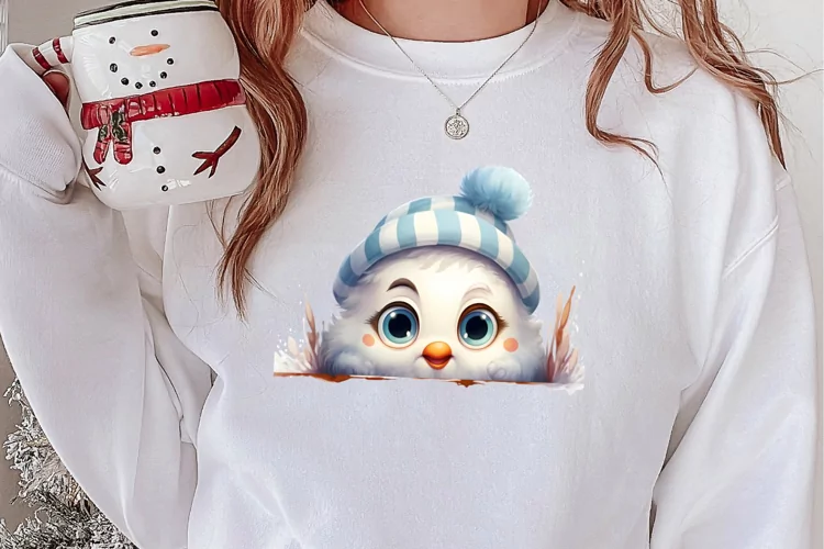 Funny Christmas Peeking Sublimation, Christmas PNG