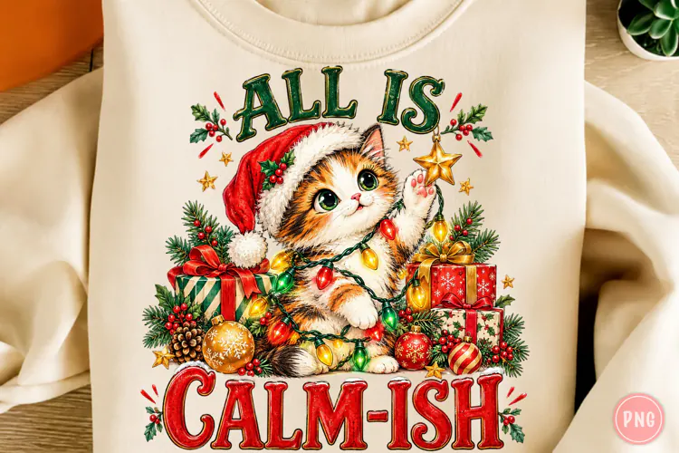 Funny Christmas PNG, Christmas PNG, Trending Christmas Cat