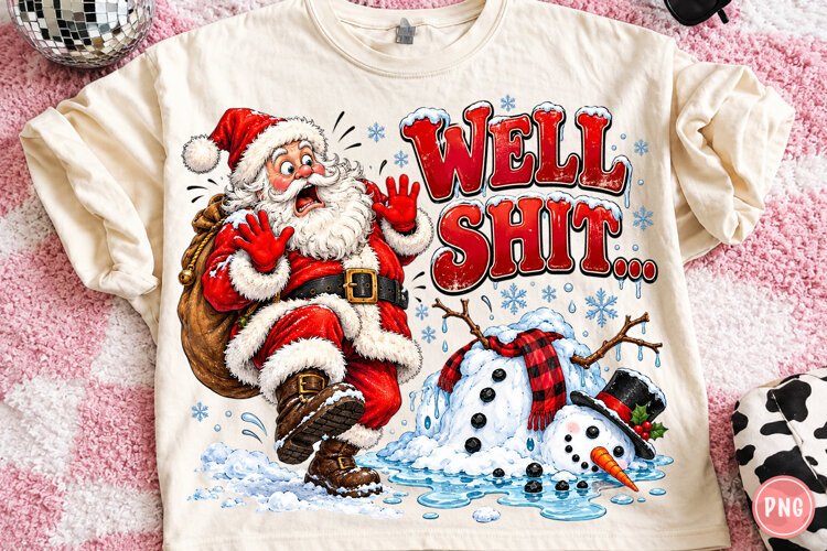 Funny Santa Christmas PNG example image 1