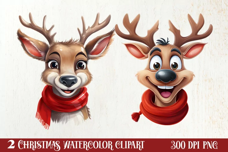 Funny Christmas Reindeer Clipart Sublimation, Christmas SVG