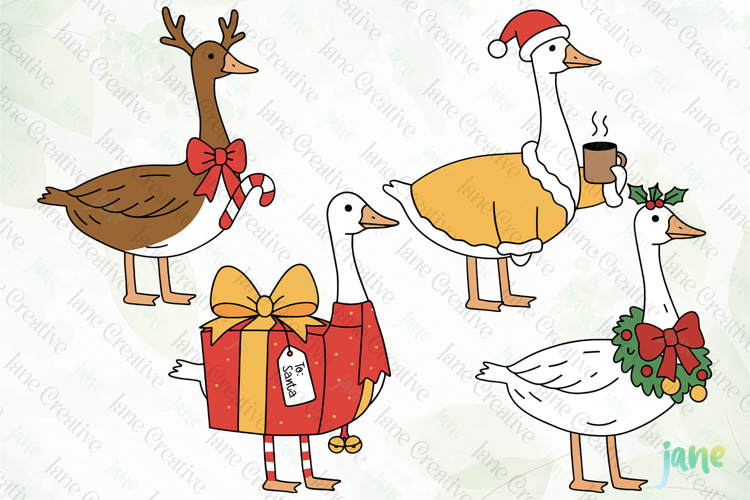 Funny Christmas Silly Goose SVG PNG