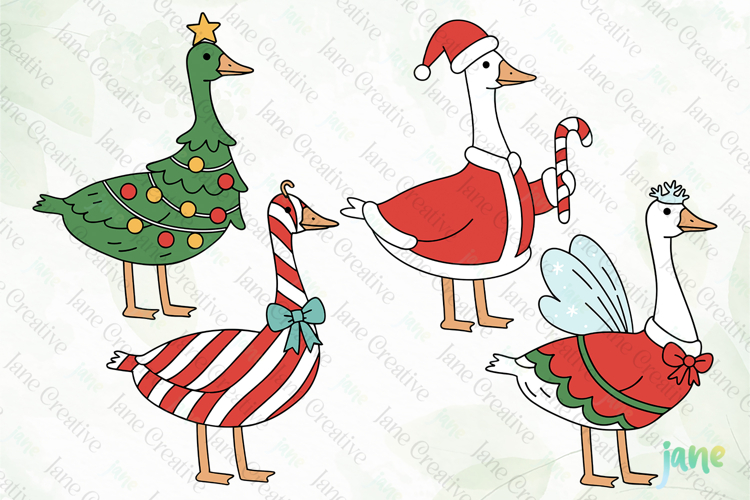 Funny Christmas Silly Goose SVG PNG