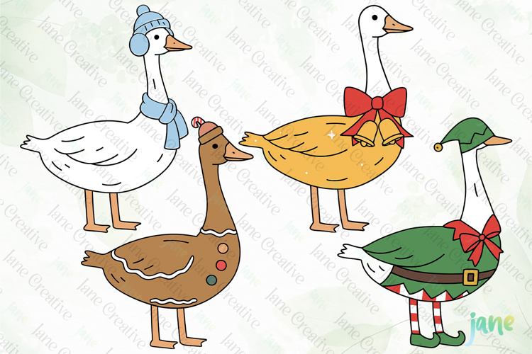 Funny Christmas Silly Goose SVG PNG