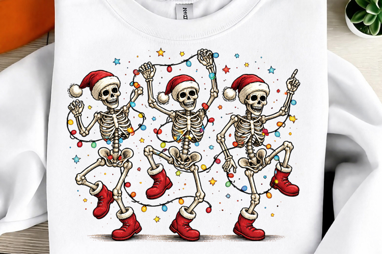 Funny Christmas Skeleton Sublimation