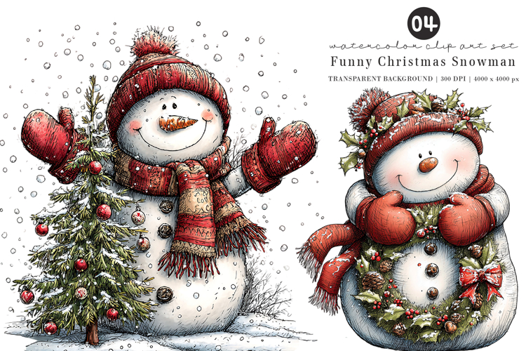 Snowman Clipart Image 19