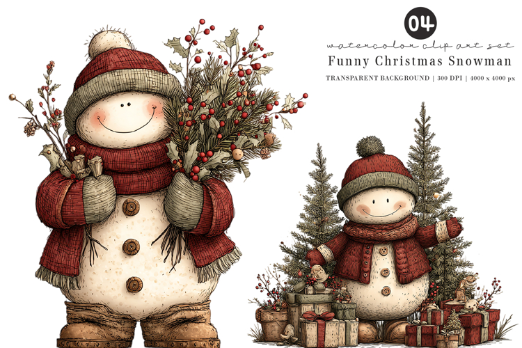 Snowman Clipart Image 17