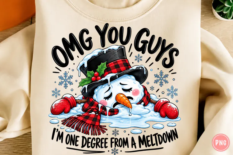 Funny Christmas Snowman PNG