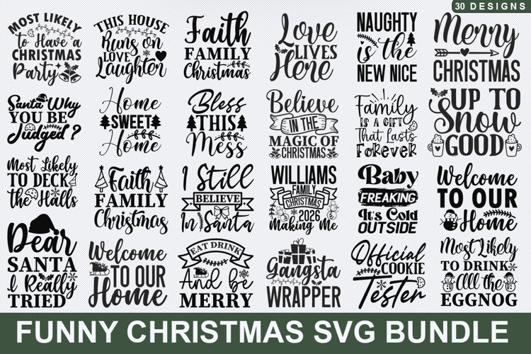 Funny Christmas SVG Bundle -Funny Christmas Design