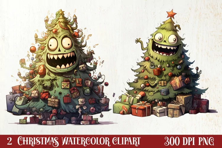Funny Christmas Tree Sublimation Clipart, Christmas PNG