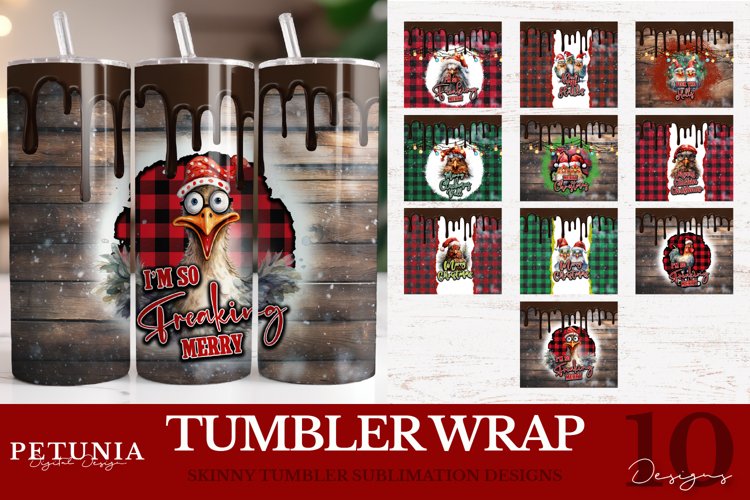 Christmas Tumbler Wrap | Christmas Sublimation Bundle