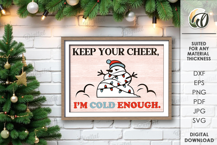 Funny Christmas Wall Art Lasercut. Christmas Wall decor SVG