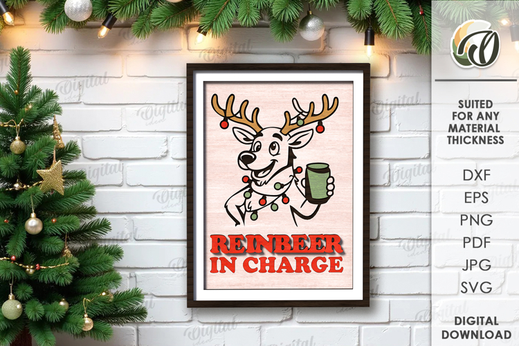 Funny Christmas Wall Art Lasercut. Christmas Wall decor SVG