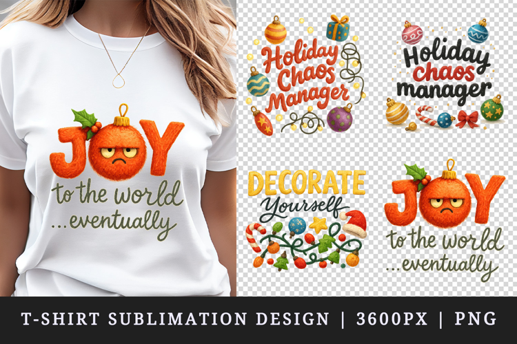 Funny Christmas t-shirt printable sublimation design png