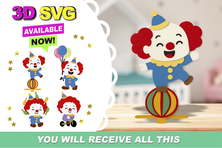 Clown Svg Image 3