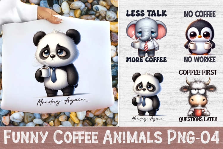 Funny Coffee Animals Png,Coffee Lover Animals