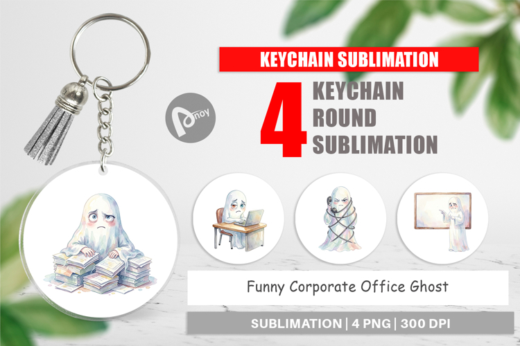 Funny Corporate Ghost Keychain