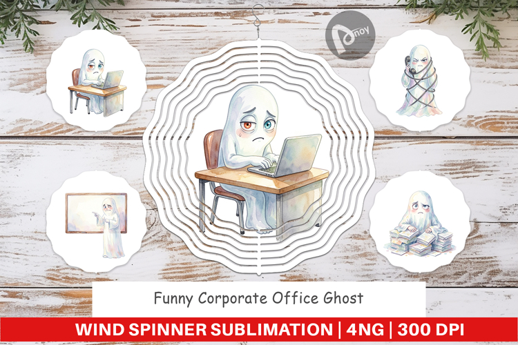 Corporate Ghost Wind Spinner
