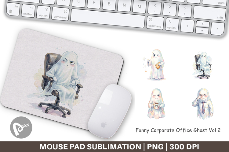 Funny Corporate Ghost Mouse Pad