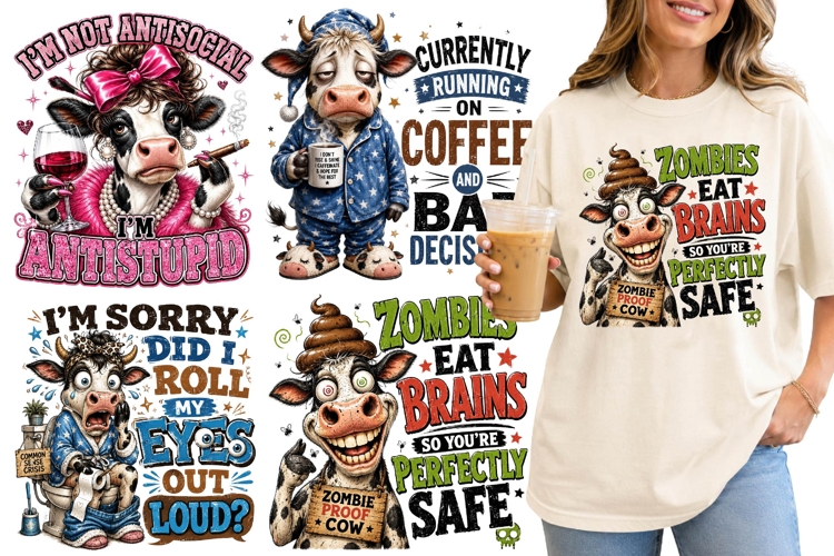 Funny Cow with Sarcastic Quotes, Funny Farm Animal Meme