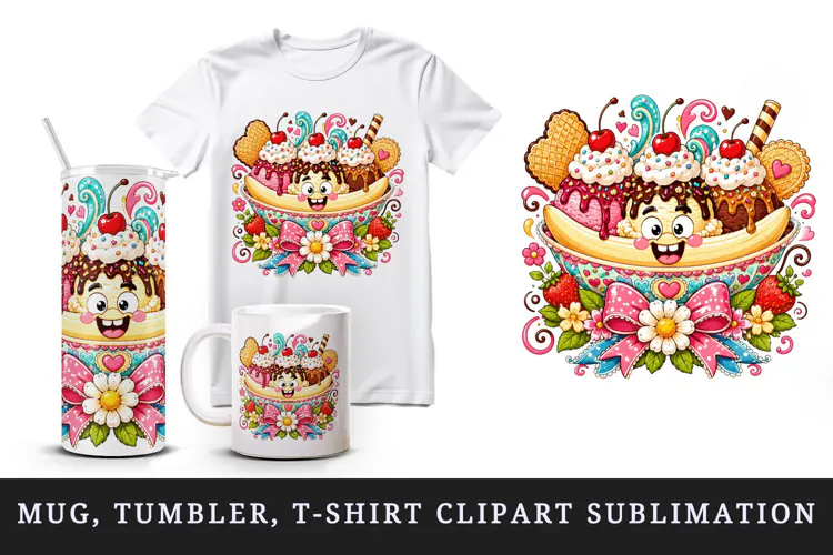 Funny cute tumbler, mug wrap, clipart sublimation design