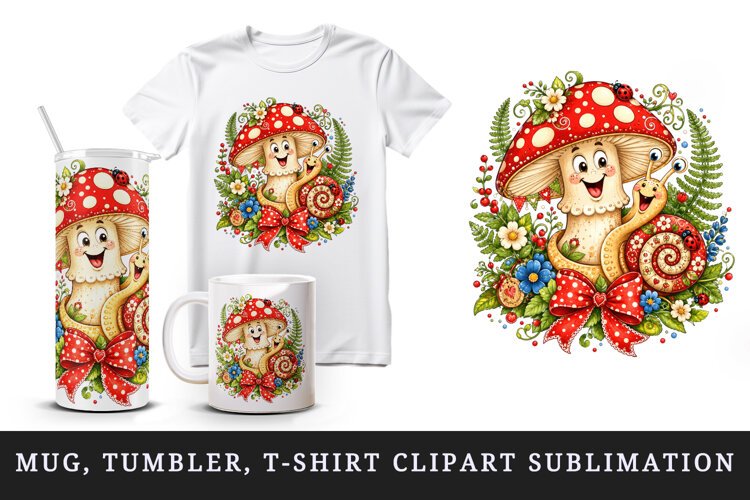 Funny cute tumbler, mug wrap, clipart sublimation design example image 1