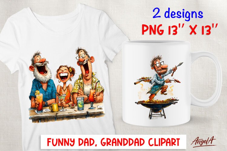 Party clipart Friendship Grill master Cooking Father's Day example image 1