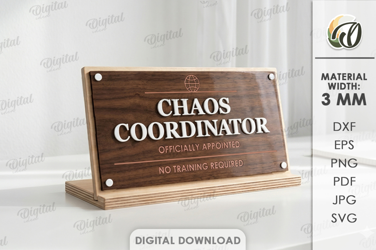 3D Funny Desk Sign Laser Cut. Sarcastic Office Plaque SVG