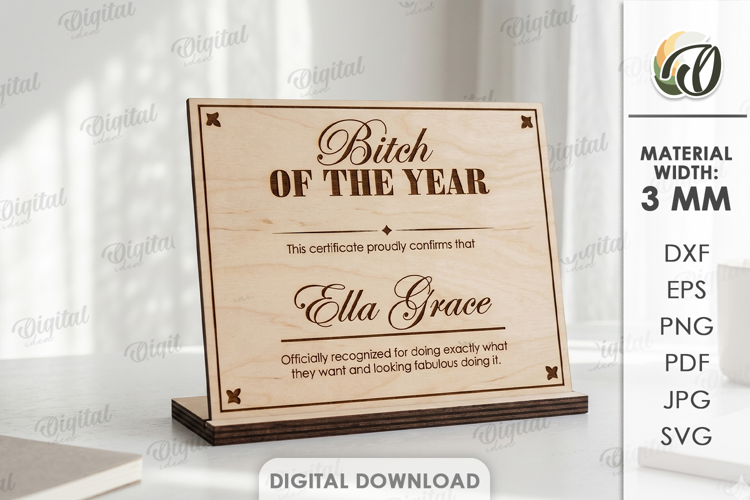 Funny Desk Sign Laser Cut. Sarcastic Office Plaque SVG