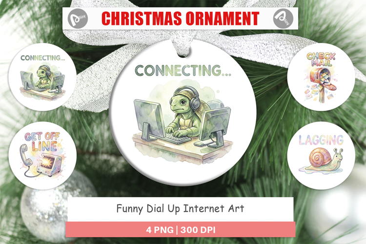 Funny Dial-Up Internet Ornament