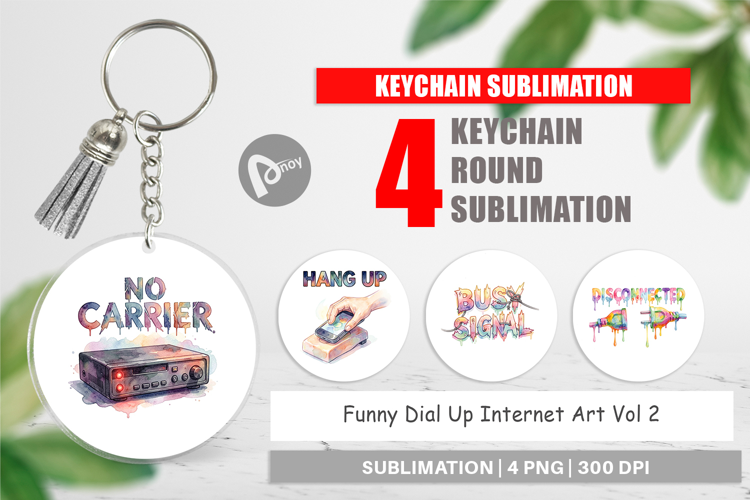 Funny Dial-Up Internet Keychain