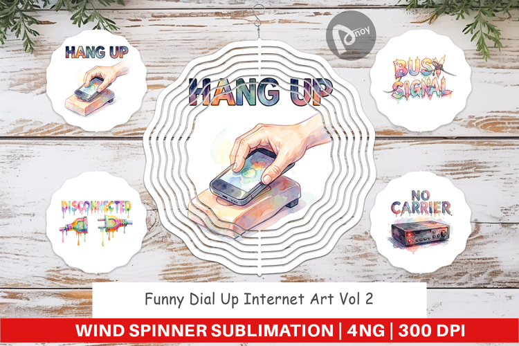 Funny Dial-Up Internet Wind Spinner