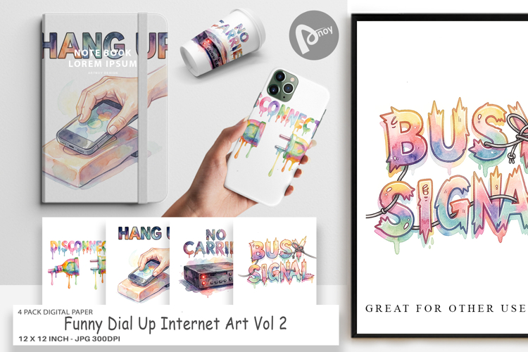 Funny Dial-Up Internet Digital Paper