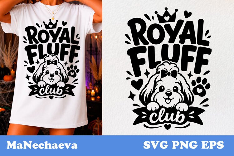 Funny Animal Quote SVG | Royal Fluff Club Dog example image 1
