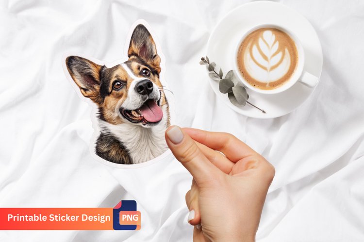 Funny Dog Sticker, Funny Dog Face Sticker