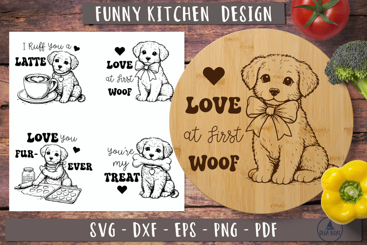 Funny dog SVG Valentine cutting board