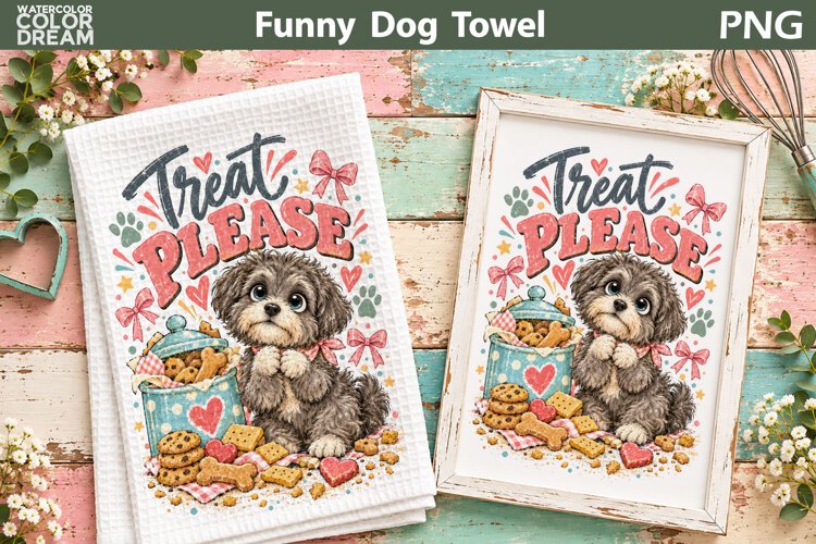 Funny Dog Quote | Kitchen Towel Sublimation example image 1