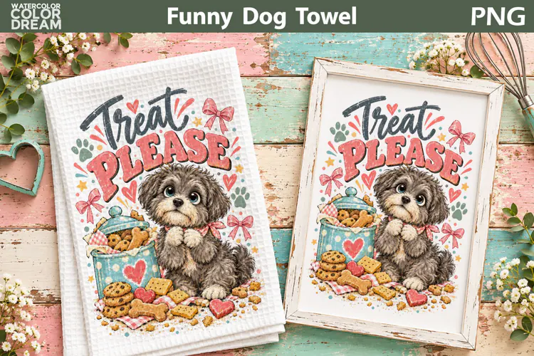 Funny Dog Quote | Kitchen Towel Sublimation