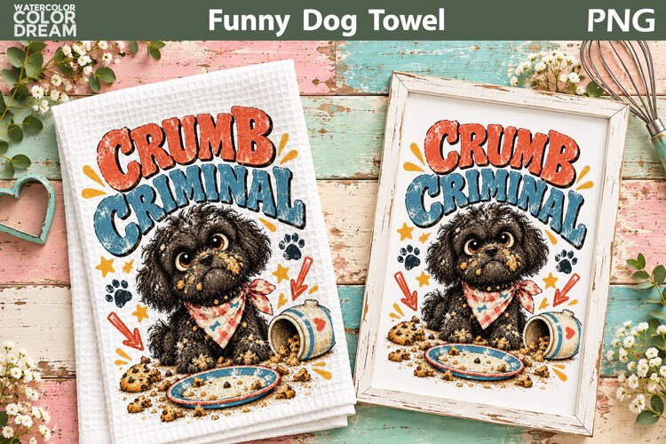 Funny Dog Quote | Kitchen Towel Sublimation example image 1